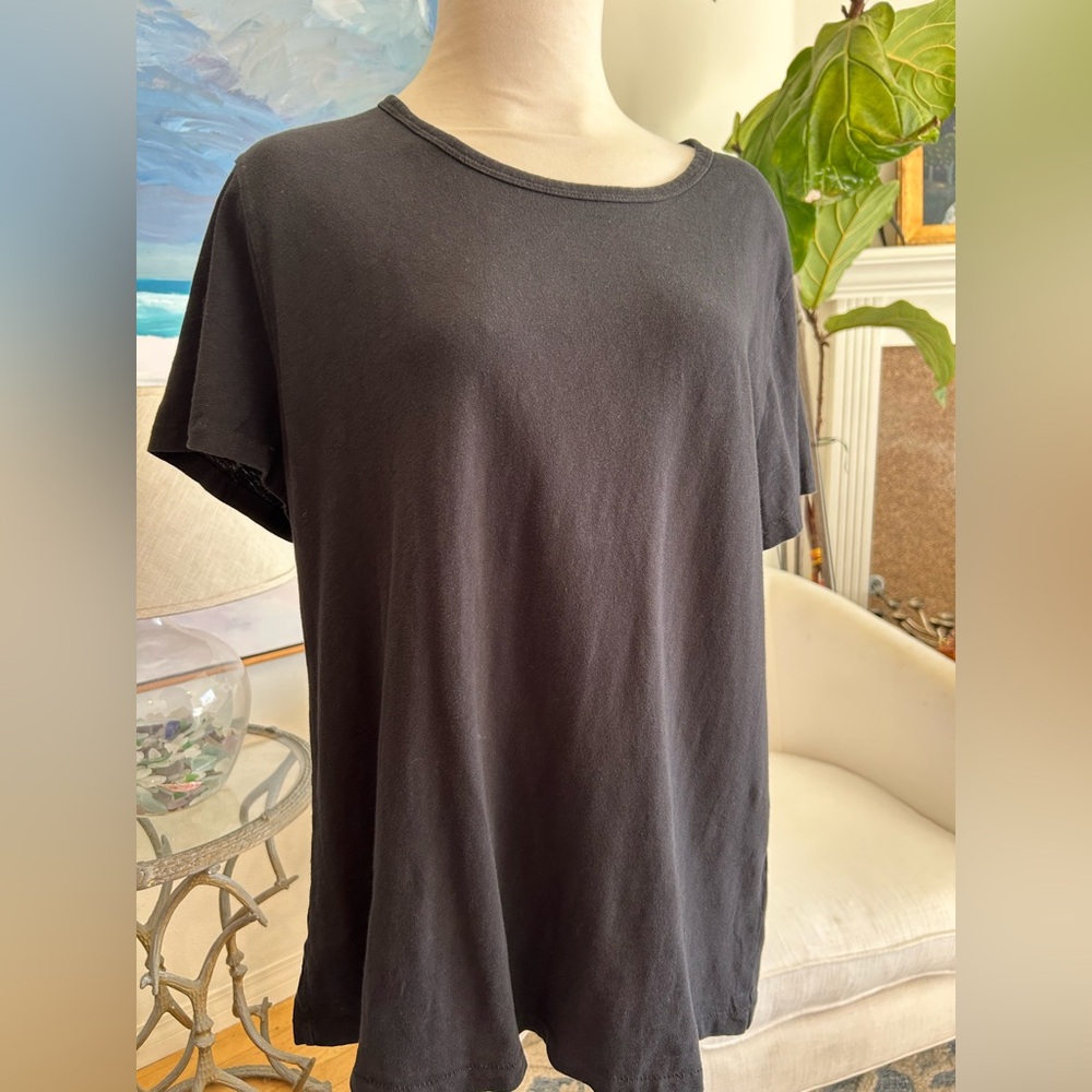J CREW Black Slub Tee sz XXL